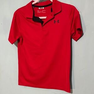 Under Armour Red Polo with Black Trim